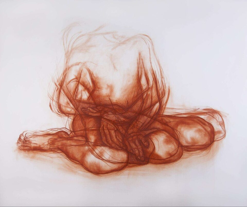 F5 2021 Sanguine sur papier 100x120 cm