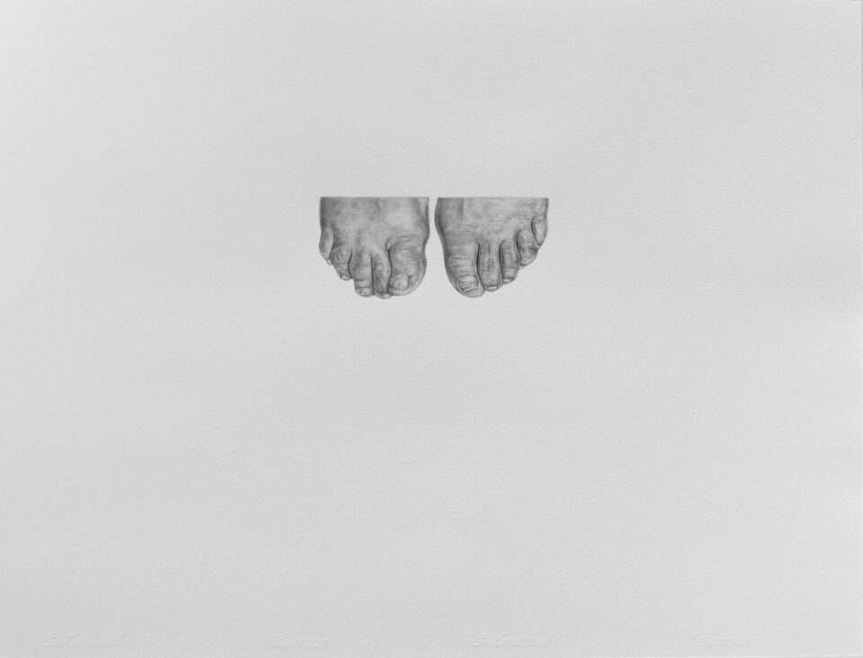 Graphite sur papier Ensemble de 10 dessins (50x65 cm) En installation dimensions variables (3)