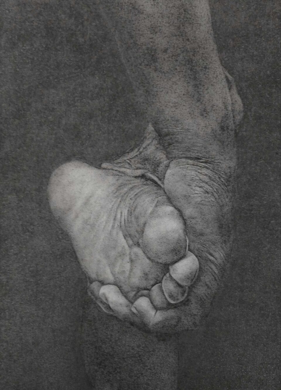 Série Reda 3 Réseau d'Entraide des Demandeurs d'Asile Fusain et graphite sur Velin 20x30 cm